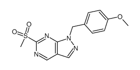 1-(4-methoxybenzyl)-6-(methylsulfonyl)-1H-pyrazolo[3,4-d]pyrimidine结构式