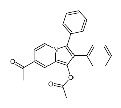 (7-acetyl-2,3-diphenylindolizin-1-yl) acetate结构式