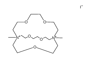 mono(1,10-dimethyl-4,7,13,16,21-pentaoxa-1,10-diazabicyclo[8.8.5]tricosane-1,10-diium) monoiodide Structure