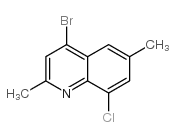 4-Bromo-8-chloro-2,6-dimethylquinoline结构式