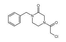 1-Benzyl-4-chloroacetyl-2-piperazinone结构式