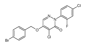 5-[(4-bromophenyl)methoxy]-4-chloro-2-(4-chloro-2-fluorophenyl)pyridazin-3-one结构式
