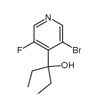 bromo-3 fluoro-5 (ethyl-1 propanol-1)-4 pyridine结构式