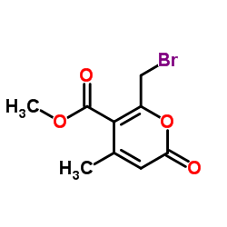 methyl 6-(bromomethyl)-4-methyl-2-oxo-2H-pyran-5-carboxylate结构式