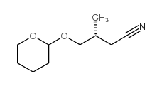 (3R)-3-甲基-4-[(四氢-2H-吡喃-2-基)氧基]-丁腈结构式