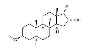 17α-Brom-3β-methoxy-5α-androstanol-(16α)结构式