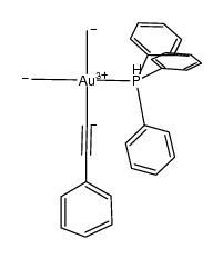 cis-dimethyl(2-phenylethynyl)(triphenylphosphine)gold(III) Structure