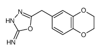 5-(2,3-dihydro-1,4-benzodioxin-6-ylmethyl)-1,3,4-oxadiazol-2-amine结构式