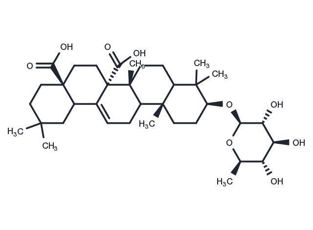 3-Hydroxy-12-oleanene-27,28-dioic acid, 3-O-(6-Deo Structure