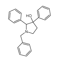 1-benzyl-3-hydroxy-2,3-diphenylpyrrolidine Structure