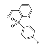 2-((4-Fluorophenyl)Sulfonyl)Nicotinaldehyde结构式