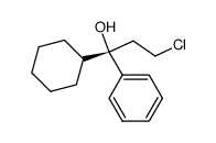 (S)-(-)-3-chloro-1-cyclohexyl-1-phenyl-1-propanol结构式