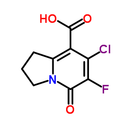 7-Chloro-6-fluoro-5-oxo-1,2,3,5-tetrahydro-8-indolizinecarboxylic acid结构式