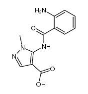 N-(1-methyl-4-carboxypyrazol-5-yl)-2-aminobenzamide结构式