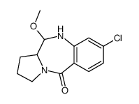 3-chloro-6-methoxy-5,6,6a,7,8,9-hexahydropyrrolo[2,1-c][1,4]benzodiazepin-11-one结构式