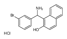 1-[AMINO-(3-BROMO-PHENYL)-METHYL]-NAPHTHALEN-2-OL HYDROCHLORIDE结构式