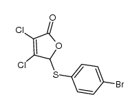 5-((4-bromophenyl)thio)-3,4-dichlorofuran-2(5H)-one Structure