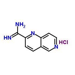 1,6-Naphthyridine-2-carboximidamide hydrochloride structure