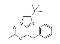 (S,S)-2-(1-acetoxy-2-phenylethyl)-4-tert-butyl-4,5-dihydrooxazole Structure