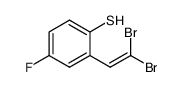 2-(2,2-dibromovinyl)-4-fluorobenzenethiol结构式