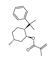2-Methyl-acrylic acid (1S,2S,5R)-5-methyl-2-(1-methyl-1-phenyl-ethyl)-cyclohexyl ester结构式