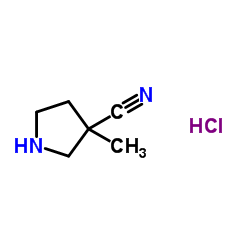 3-methylpyrrolidine-3-carbonitrile hydrochloride Structure