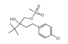 (R)-2-(4-chlorophenethyl)-2-hydroxy-3,3-dimethylbutyl methanesulfonate结构式