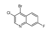 4-bromo-3-chloro-7-fluoroquinoline结构式
