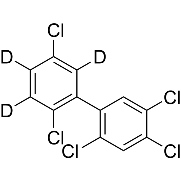 2,2′,4,5,5′-Pentachlorobiphenyl-3′,4′,6′-d3 Structure