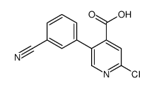 2-chloro-5-(3-cyanophenyl)pyridine-4-carboxylic acid结构式