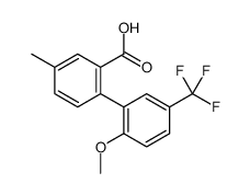 2-[2-methoxy-5-(trifluoromethyl)phenyl]-5-methylbenzoic acid结构式