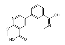 2-methoxy-5-[3-(methylcarbamoyl)phenyl]pyridine-3-carboxylic acid Structure