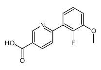 6-(2-fluoro-3-methoxyphenyl)pyridine-3-carboxylic acid结构式