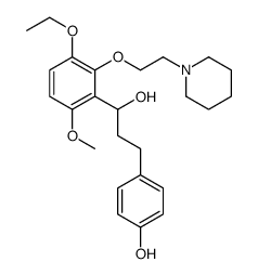 4-[3-[3-ethoxy-6-methoxy-2-(2-piperidin-1-ylethoxy)phenyl]-3-hydroxypropyl]phenol结构式