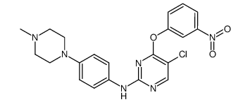 5-chloro-N-(4-(4-methylpiperazin-1-yl)phenyl)-4-(3-nitrophenoxy)pyrimidin-2-amine结构式