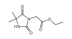 (4,4-dimethyl-2,5-dioxoimidazolidin-1-yl)acetic acid ethyl ester结构式