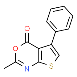 2-Methyl-5-phenyl-4H-thieno[2,3-d][1,3]oxazin-4-one结构式