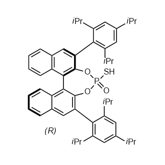 (11bR)-4-巯基-2,6-双[2,4,6-三(1-甲基乙基)苯基]-4-氧-二萘并[2,1-d:1',2'f][11,3,2]二氧杂膦结构式