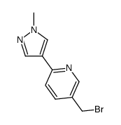 5-(bromomethyl)-2-(1-methyl-1H-pyrazol-4-yl)pyridine结构式