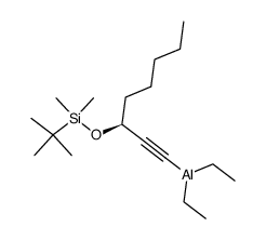 diethyl(3-(tert-butyldimethylsiloxy)-1-octynyl)aluminum Structure