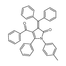 4-benzoyl-3-(diphenylmethylene)-5-phenyl-1-(p-tolyl)-1H-pyrrol-2(3H)-one Structure