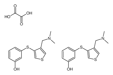 3-[4-[(dimethylamino)methyl]thiophen-3-yl]sulfanylphenol,oxalic acid Structure