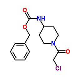 Benzyl [1-(chloroacetyl)-4-piperidinyl]carbamate结构式