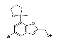2-[5-bromo-2-(hydroxymethyl)benzofuran-7-yl]-2-methyl-1,3-dioxolane Structure