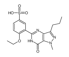 4-乙氧基-3-(1-甲基-7-氧代-3-丙基-6,7-二氢-1H-吡唑并[4,3-d]嘧啶-5-基)苯磺酸结构式