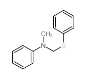 Benzenamine, N-methyl-N-[(phenylthio)methyl]- structure