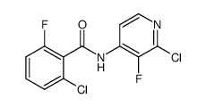 2-chloro-N-(2-chloro-3-fluoro-pyridine-4-yl)-6-fluorobenzamide结构式