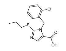 1-(2-chlorophenyl)methyl-2-propylthio-1H-imidazole-5-carboxylic acid结构式