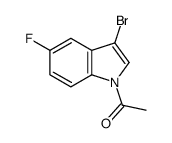 1-乙酰基-3-溴-5-氟吲哚结构式