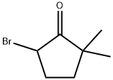 5-溴-2,2-二甲基环戊烷-1-酮结构式